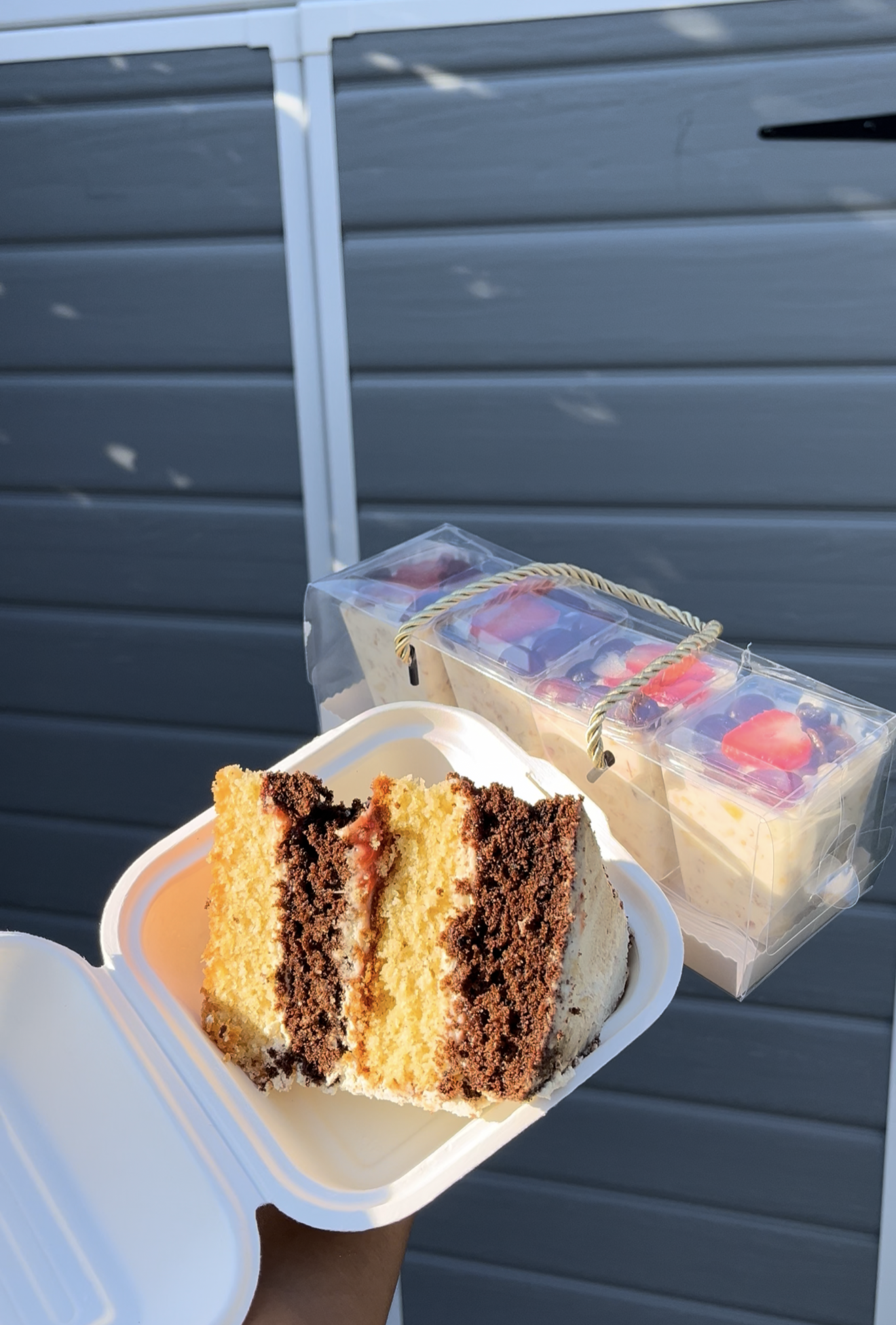 CAKE SLICE & FRUIT PARFAIT 